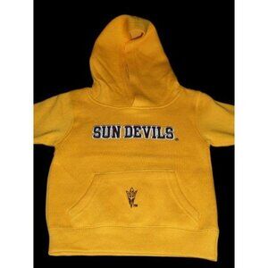 NCAA ASU Sun Devils Baby Hoodie Yellow Sweatshirt Pullover Arizona State 12 Mos